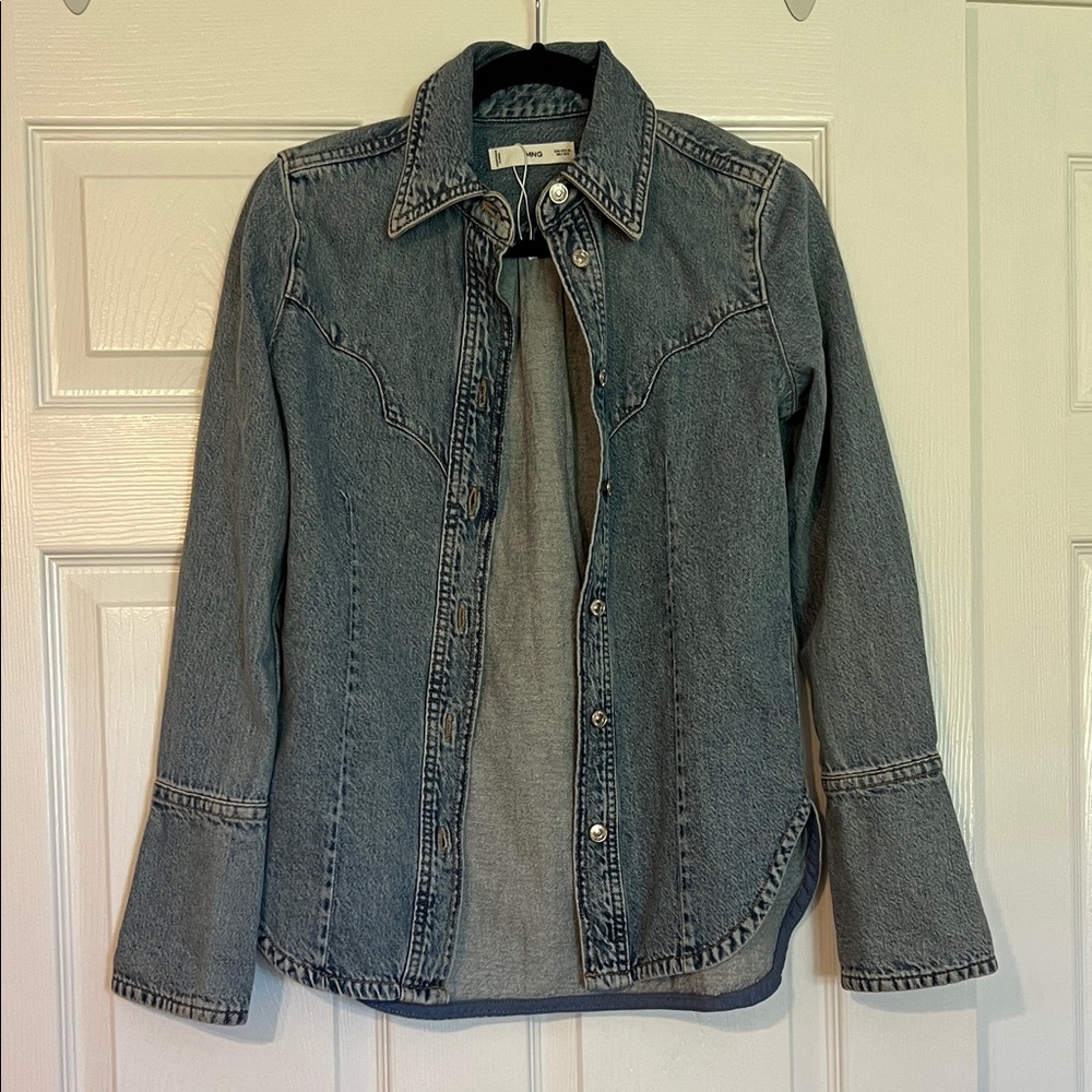 Mango Classic Blue Denim Jacket